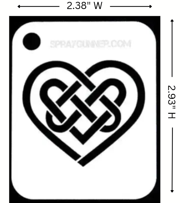 Celtic Heart Stencil for airbrushing by NO-NAME Brand - (Small)