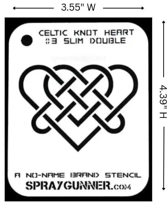 Celtic Heart Stencil for airbrushing by NO-NAME Brand - (Medium)