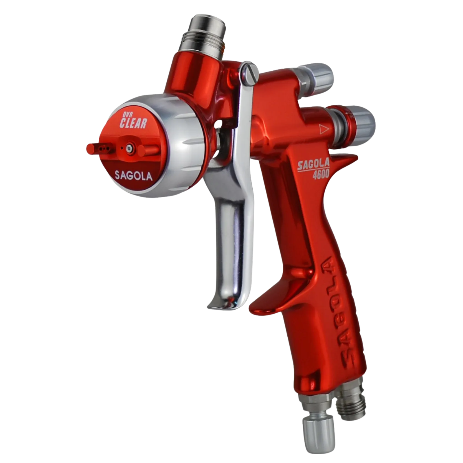 Sagola 4600 Clear Spray Gun in metallic red finish, ideal for precision paint jobs. Unlock your creativity with the best paint spray gun today!