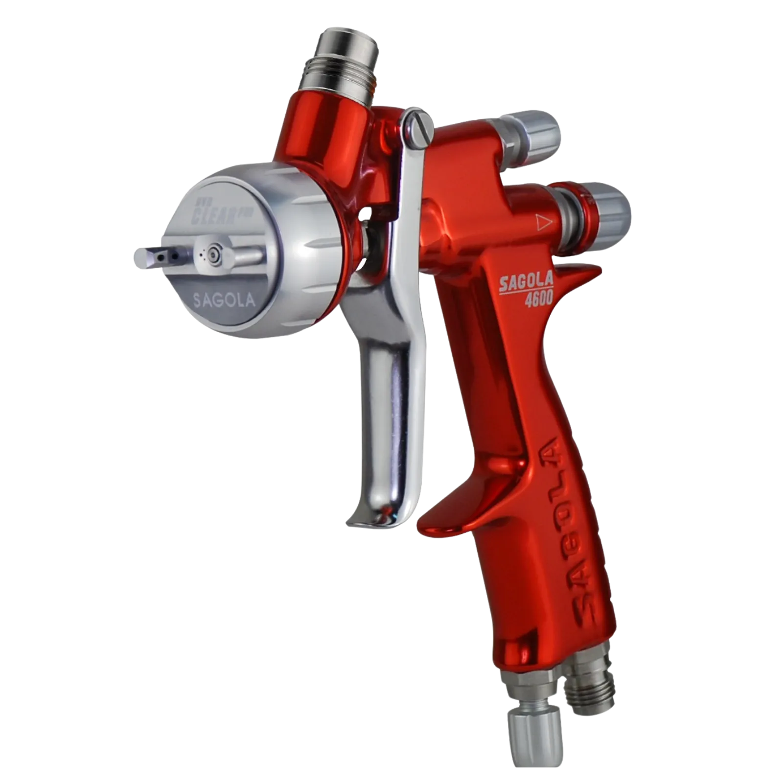 Sagola 4600 Clear Pro Spray Gun in red finish, ideal for flawless paint application. Transform your projects with the best paint sprayer today!