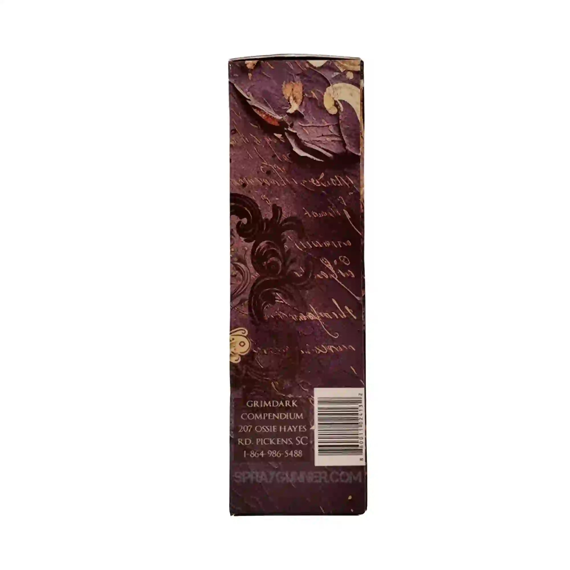 Back of Villainy Ink Carrion Crimson enamel wash packaging with textured design and manufacturer details for arts and crafts use.