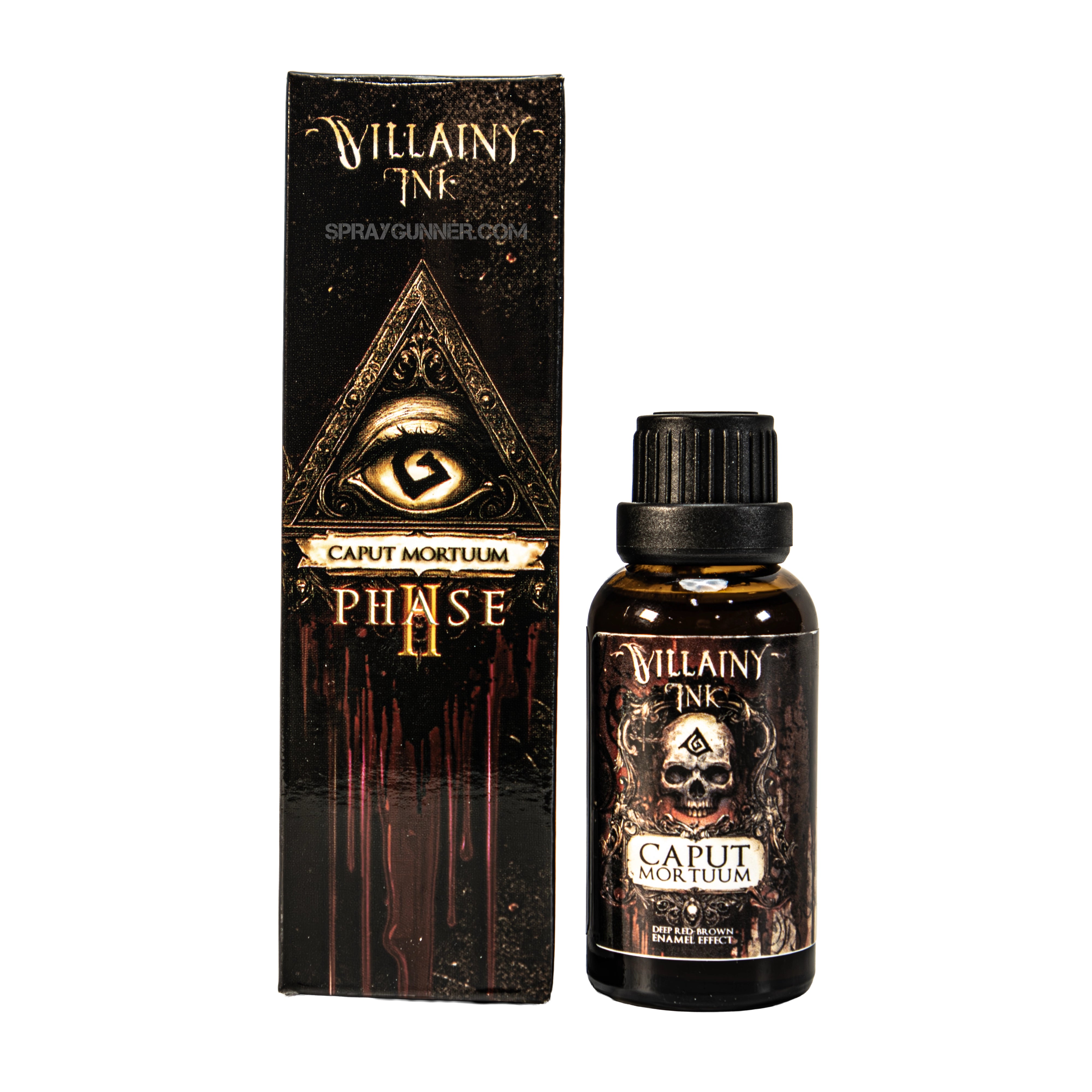 Villainy Ink Enamel Wash: Caput Mortuum (30mL)