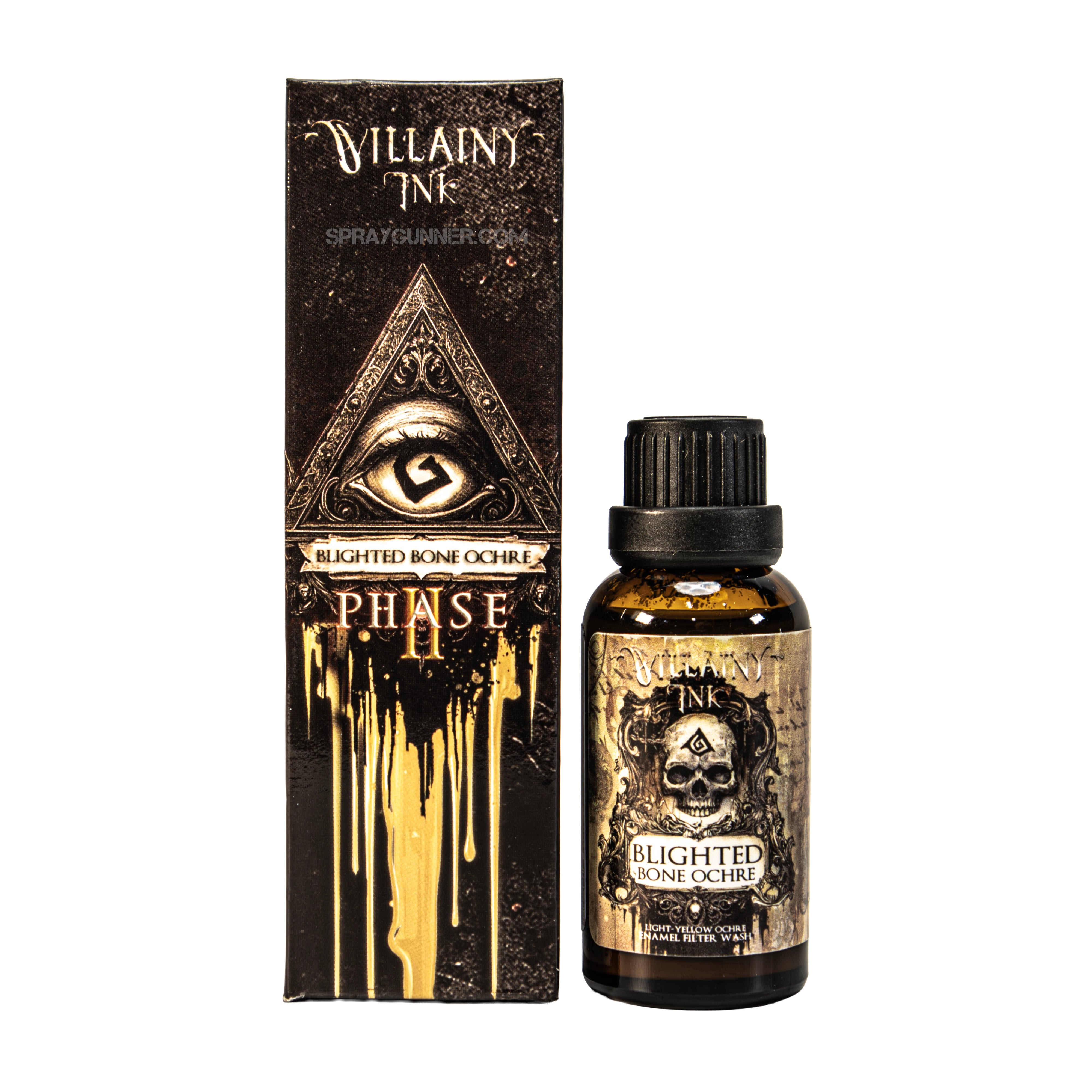 Villainy Ink Enamel Wash: Blighted Bone Ochre (30mL)
