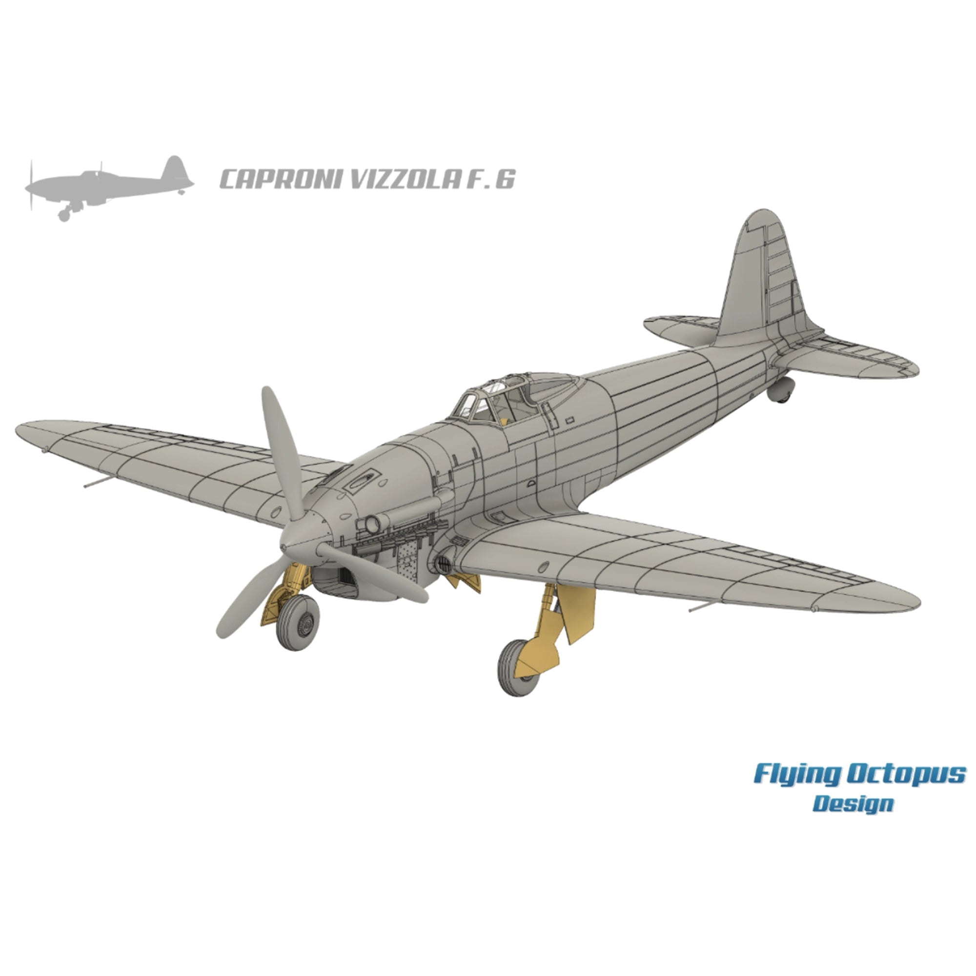 1/48 Caproni-Vizzola F.6 Prototype "Early Configuration" Scale Model Kit