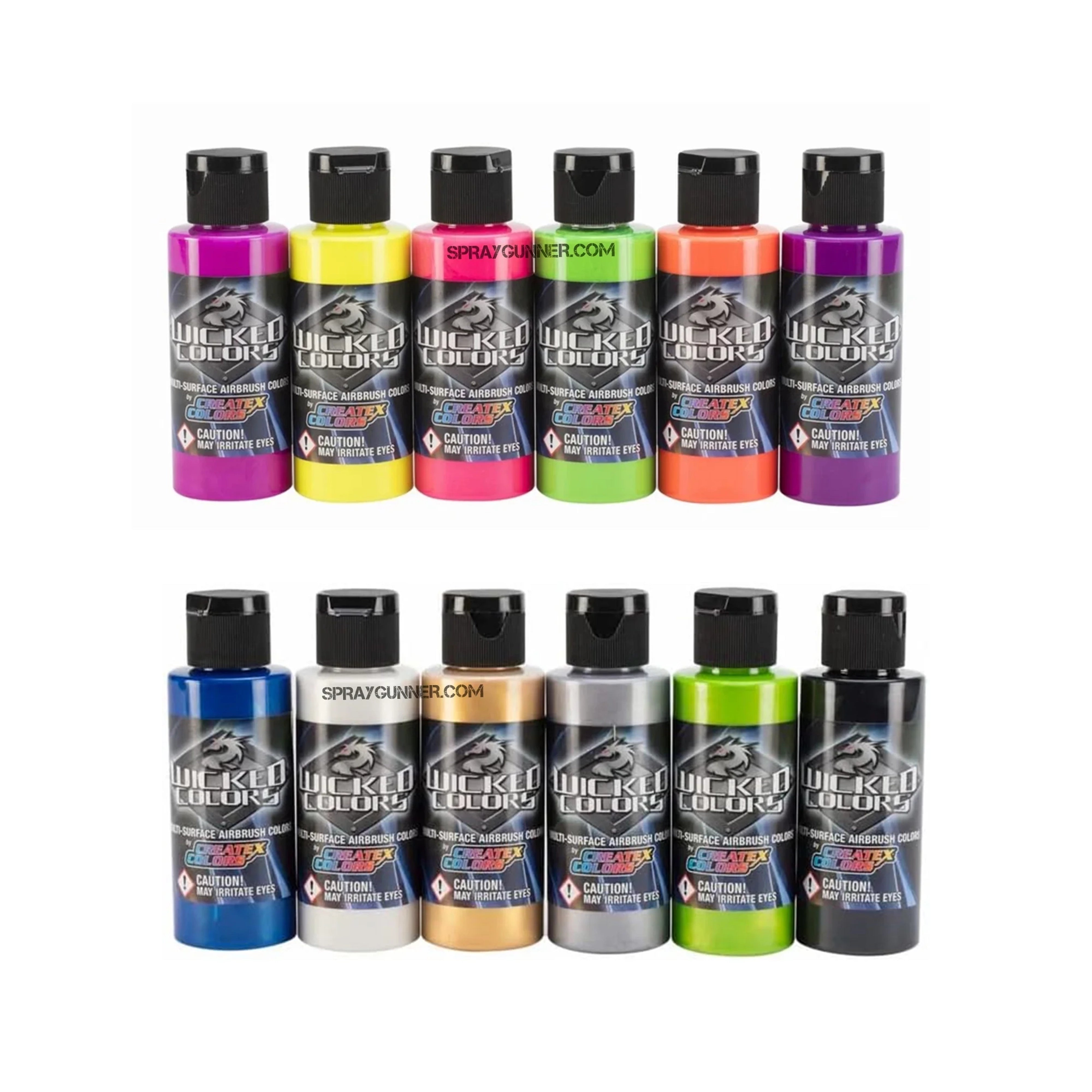 Createx Colors Special Wicked Paint Set Flashy Colors Bundle