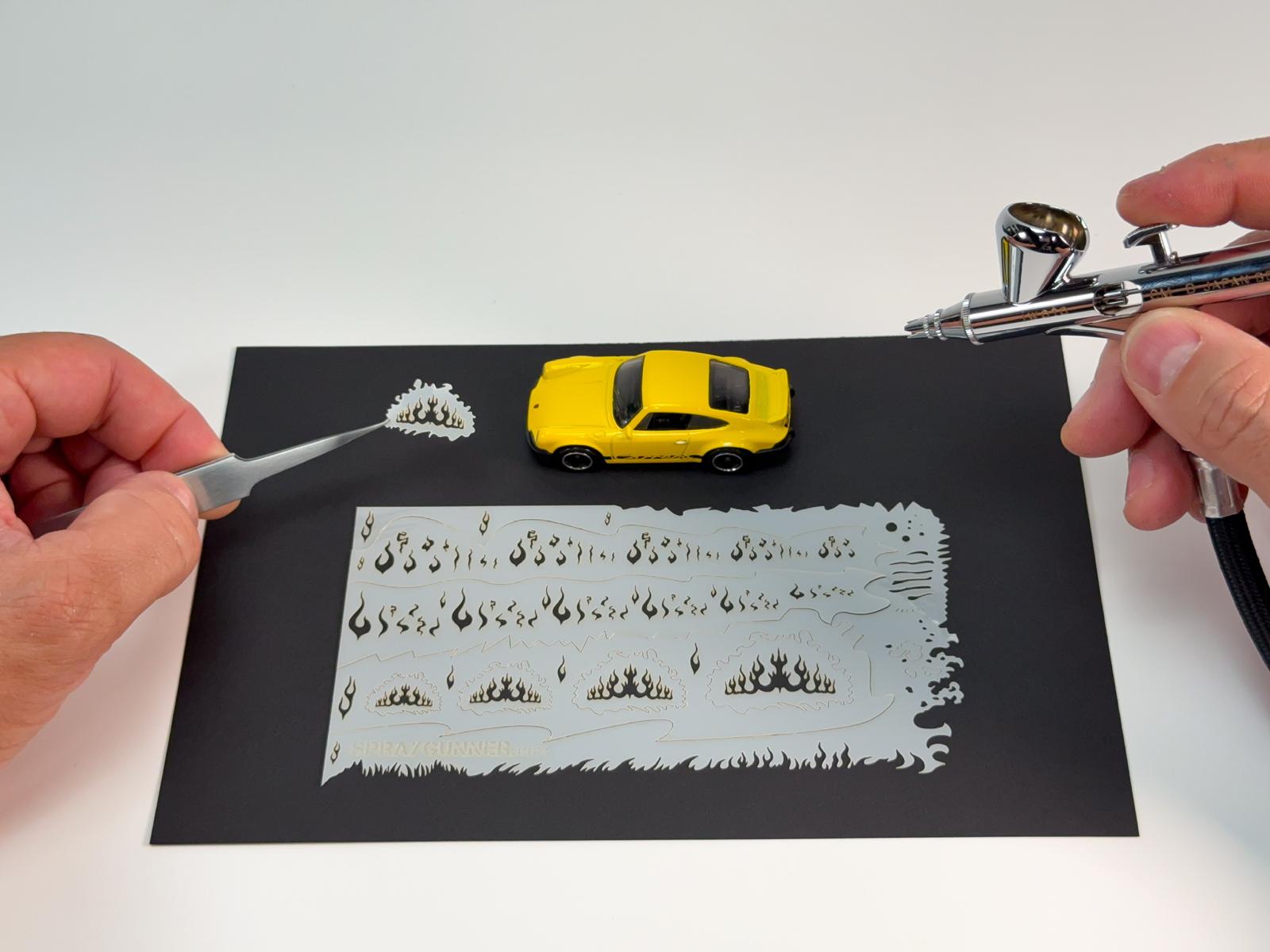 NO-NAME Brand Flames Stencil #1 for airbrush Smart Stencil series