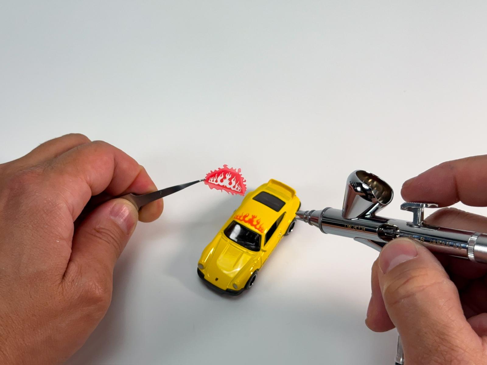 NO-NAME Brand Flames Stencil #1 for airbrush Smart Stencil series