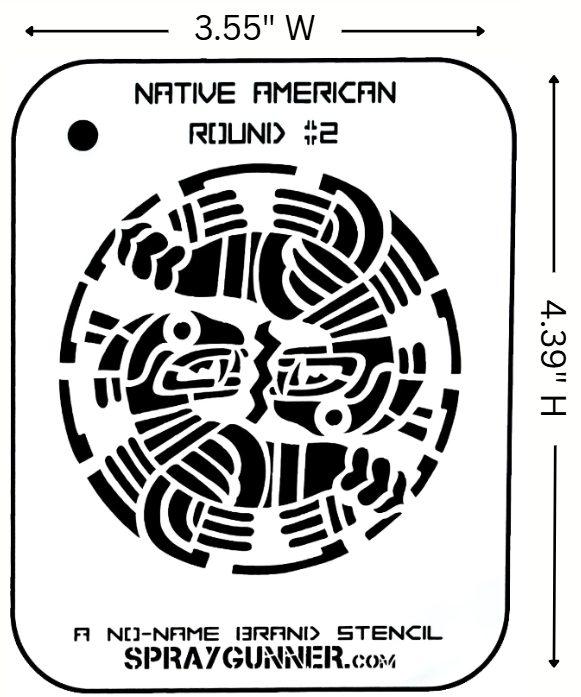 Native American Round #1 Stencil for airbrushing by NO-NAME Brand