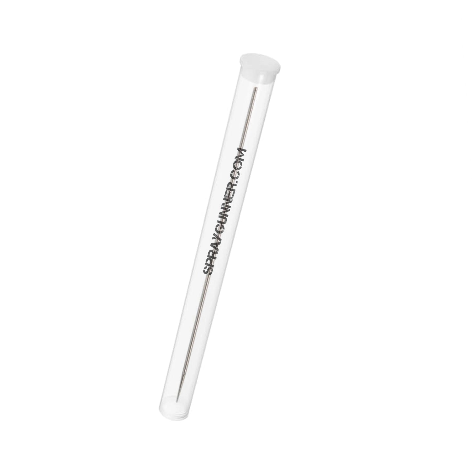 Clear tube with label  for needle storage - Urbanlystore