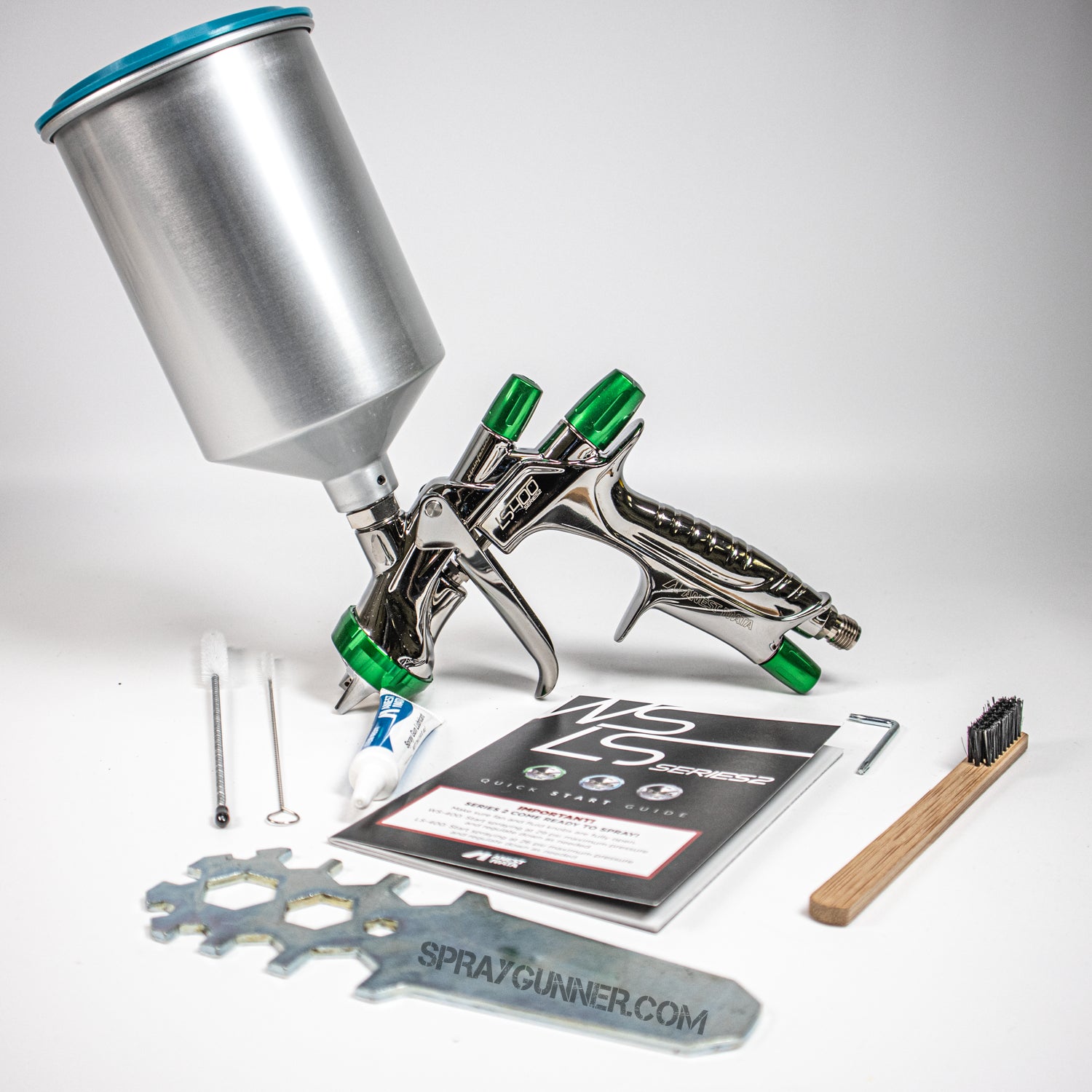 Anest Iwata LS-400 Series 2 Standard Spray Gun Eco Set (Supernova Replacement) 1.3 ET with Metal Cup