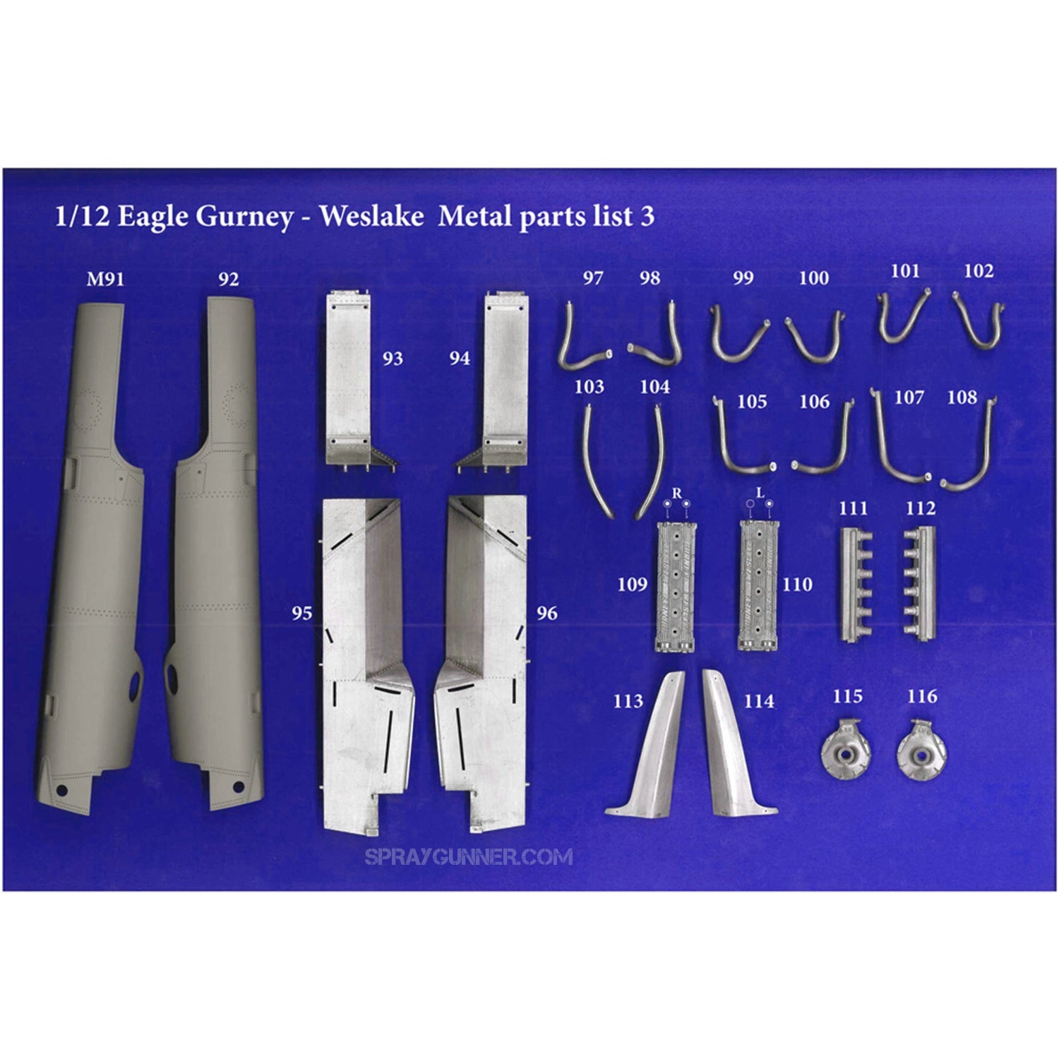 MODEL FACTORY HIRO: 1/12scale Fulldetail Kit : EAGLE Gurney-Weslake - Urbanlystore