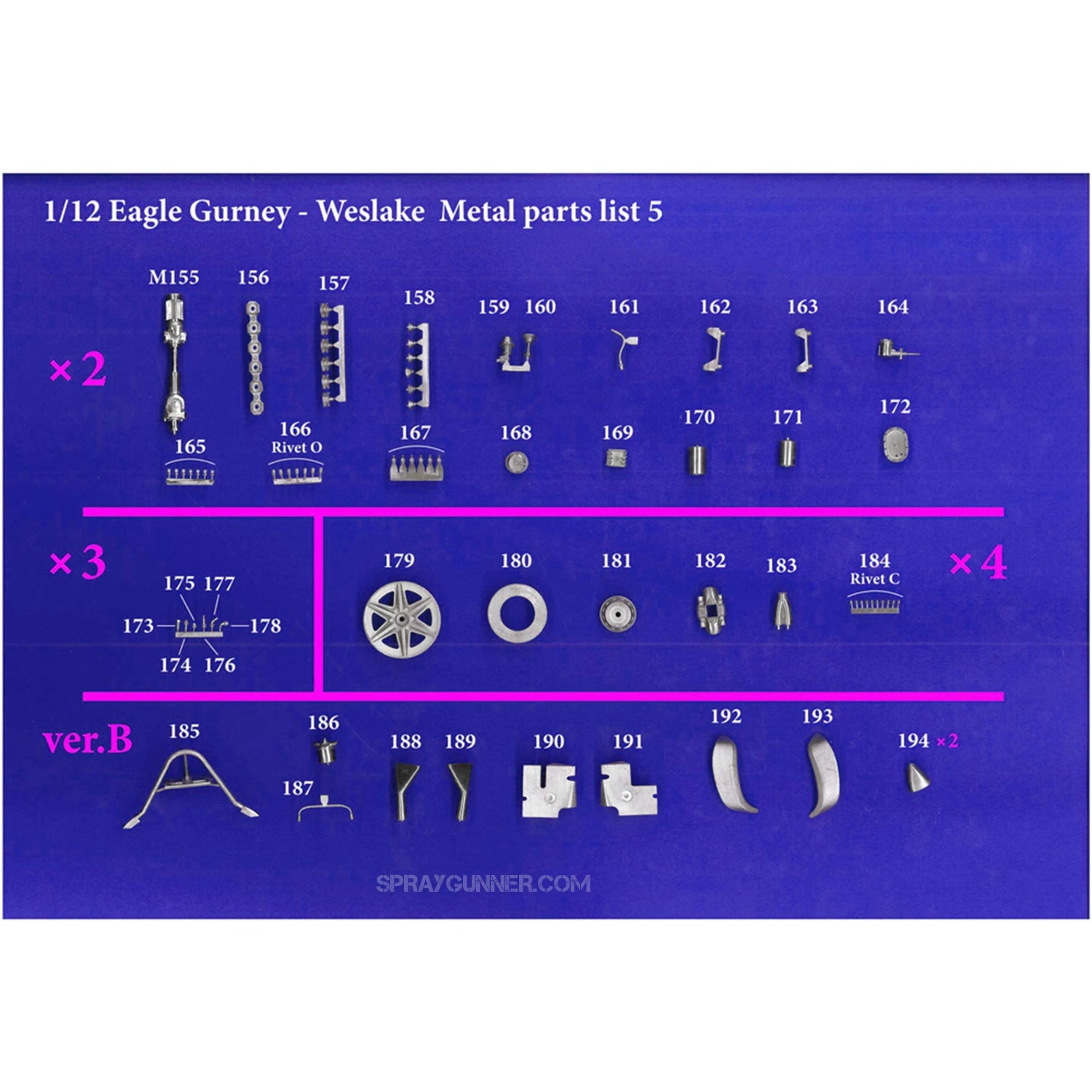 MODEL FACTORY HIRO: 1/12scale Fulldetail Kit : EAGLE Gurney-Weslake - Urbanlystore