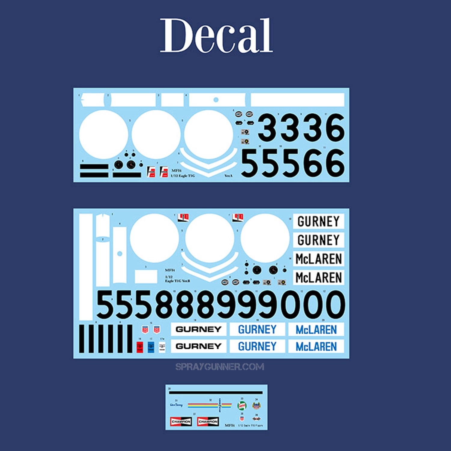 MODEL FACTORY HIRO: 1/12scale Fulldetail Kit : EAGLE Gurney-Weslake - Urbanlystore