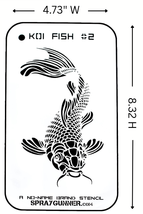Koi #2 Stencil for airbrushing by NO-NAME Brand