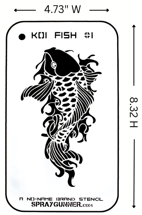 Koi #1 Stencil for airbrushing by NO-NAME Brand