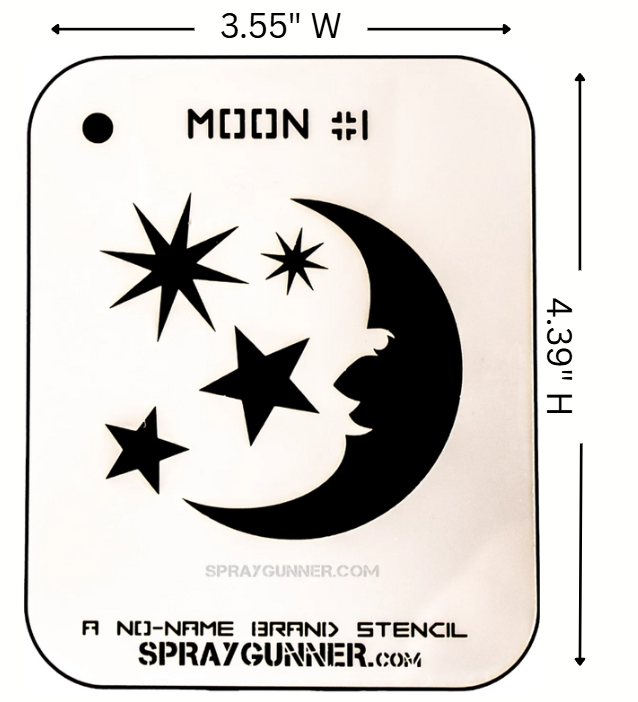 Moon #1 Stencil for airbrushing by NO-NAME Brand
