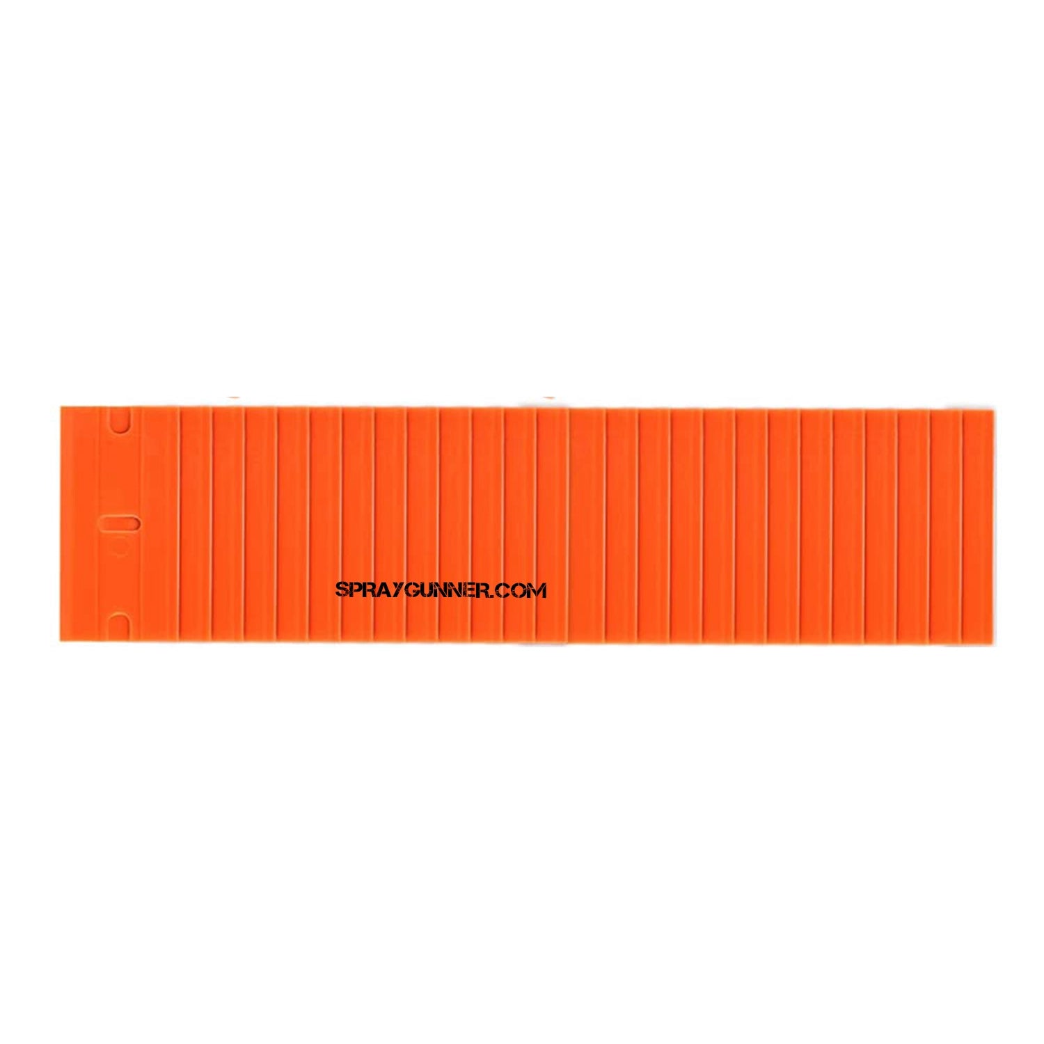 Professional Painters' Accurate Plastic Decal Scraper Blade: 20 orange replacement blades for safe surface cleaning, ergonomic black grip.