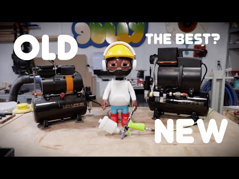 This NO-NAME Brand used Tooty Airbrush Compressor, with its black tank and orange embellishments, is ideal for body art and ProAiir paint applications.