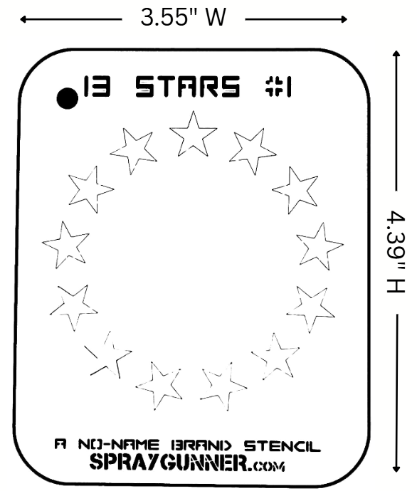 Thirteen Stars #1 Stencil for airbrushing by NO-NAME Brand