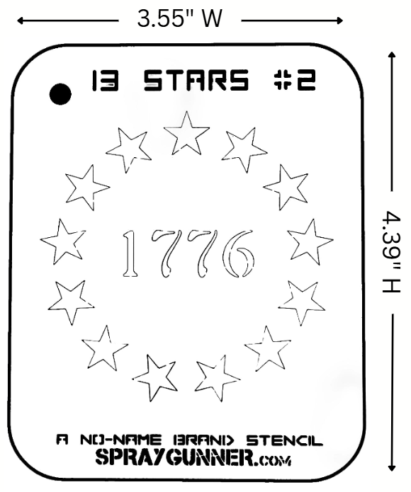 Thirteen Stars #2 Stencil for airbrushing by NO-NAME Brand
