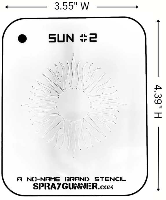 Sun #2 Stencil for airbrushing by NO-NAME Brand