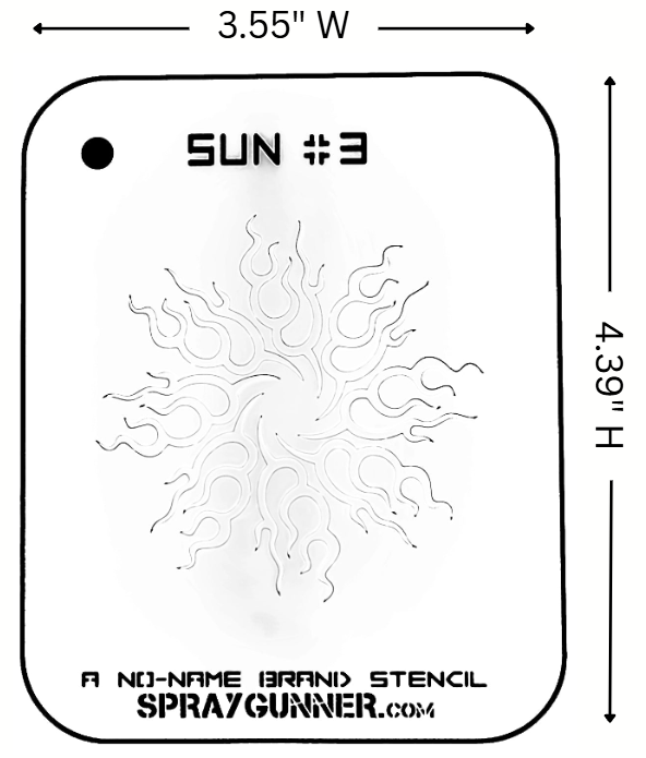Sun #3 Stencil for airbrushing by NO-NAME Brand