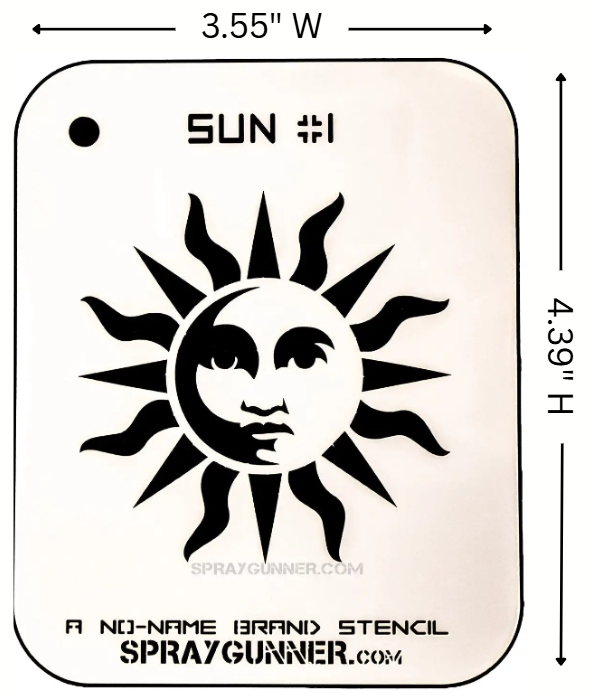 Sun #1 Stencil for airbrushing by NO-NAME Brand