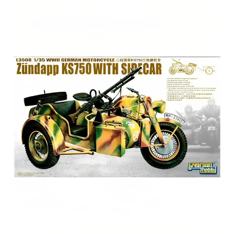 WWII German Zundapp KS 750 with Sidecar/w trailers - Urbanlystore
